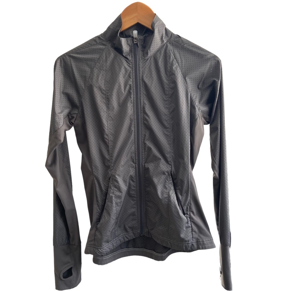 Alo yoga women Lightweight Jacket Yoga Zip up Jacket Gray color size small